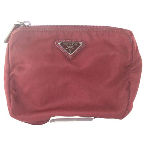 red prada makeup bag|Prada cosmetic bag nylon.